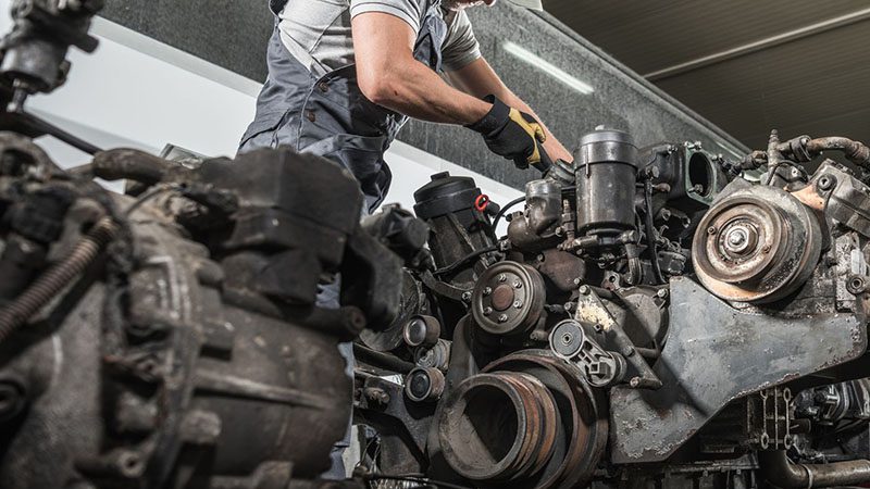 Diesel engine machine shop machining engine blocks and components to prevent rebuild failure